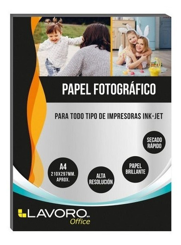 Papel Fotográfico Magnetico Glossy A4 5 Hojas Lavoro