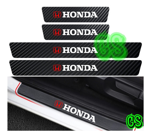 Sticker Adhesivo Cubre Zocalo Honda Fibra Carbono Protector