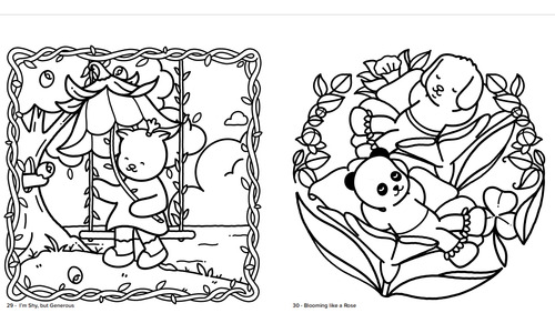 Kit 40 Desenho Browmies Natureza Serena Para Pintar E Colorir - Folhas Avulsa A4 ! 2 Por Folha!+ Pasta