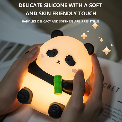 Y Lámpara De Gel De Sílice Cute Pandas Night Light Pat