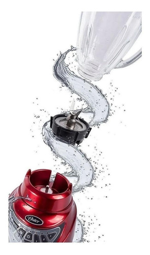 Imagen 4 de 5 de Licuadora Oster BLSTEG7890 1.5 L roja con vaso de vidrio 127V