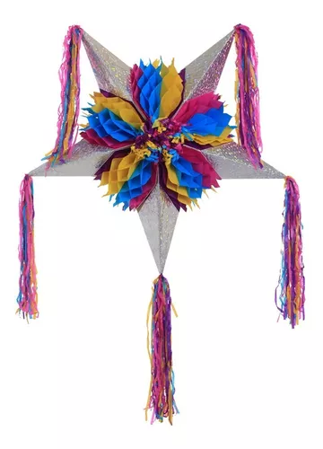 Piñata de 5 Picos Colores Grande