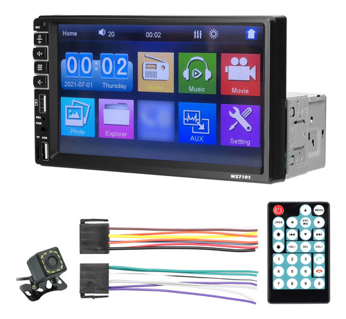 Receptor Radio Coche 7 Lcd Bt Mp5 Tf/usb/aux-in Control Vol