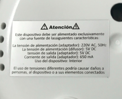 Difusor Humidificador Ultrasonico White Reiki + Esencia