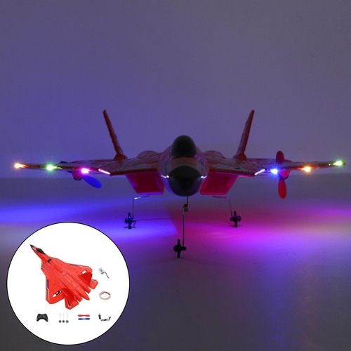 Avión De Control Remoto 2.4g Listo Su-57 Rc Drone Rc Rojo