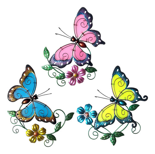 Placa Decorativa Mariposa Para Colgar Pared Diseño Metal Que