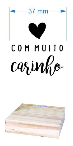 Carimbo Tag Kraft ( Com Muito Carinho )