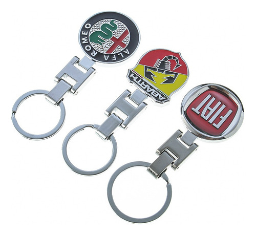 3pcs Llaveros Con Emblema De Alfa Romeo Y Logotipo De Coche