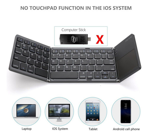Ultra-delgado Portátil Plegable Mini Teclado Bluetooth K
