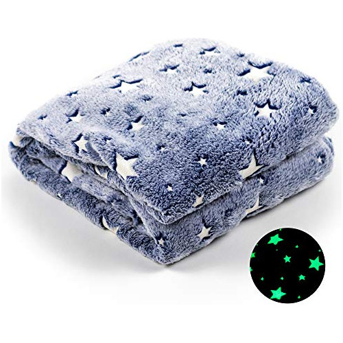 Glow In The Dark Blanket | Super Soft Cozy Galaxy Blank...