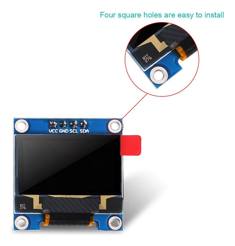Dorhea 6pcs 0.96 Módulo Oled Módulo X64 Pixel Lcd Whit