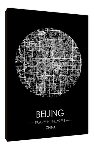 Cuadros Mapa Beijing Varios Modelos 50x70