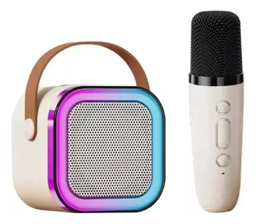 Parlante Mini Bluetooth Karaoke Con Luz Led Mic Inalambrico