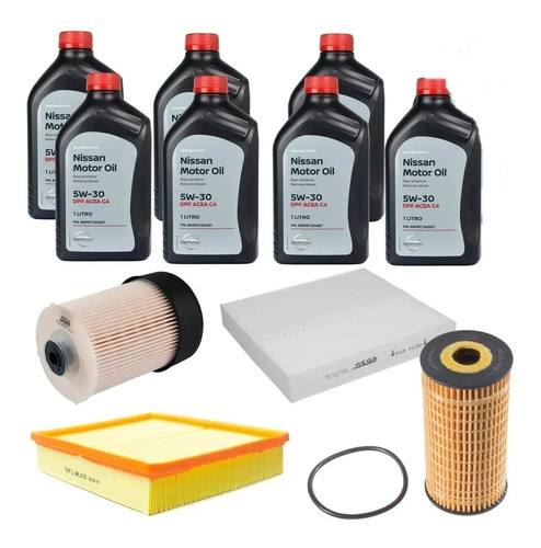 Kit Troca De Óleo 5w30 Nissan Frontier 2.3 Diesel Após 2017