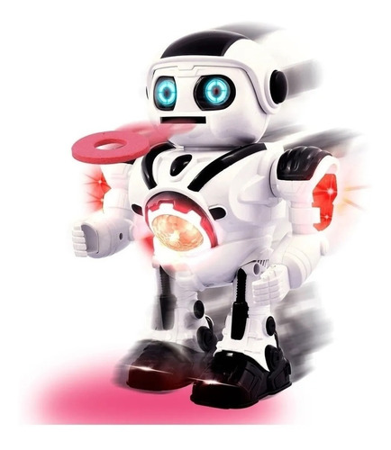 Shooter Robot Se Mueve Luces Lanza Discos Y Sonido - Ditoys