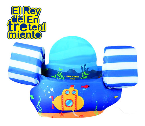 Imagen 4 de 4 de Flotador Salvavida Infantil Playa Piscina Ajustable - El Rey
