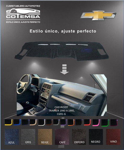 Cubretablero Aut.(color) Chevrolet Tracker 1990 A 1995, Cg91