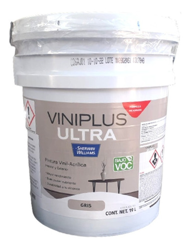 Sherwin Williams Pintura Vinílica Gris 18.9l Viniplus