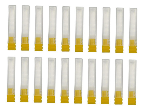 Gj: Estuche Para 20 Brocas De Manicura, Contenedor Amarillo