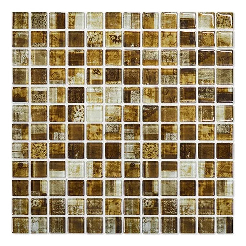 Mosaico De Vidrio India Chocolate 30x30 - Piu