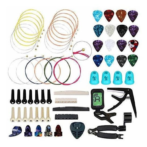 66pcs Kit De Accesorios De Guitarra, Herramienta De Cambio D