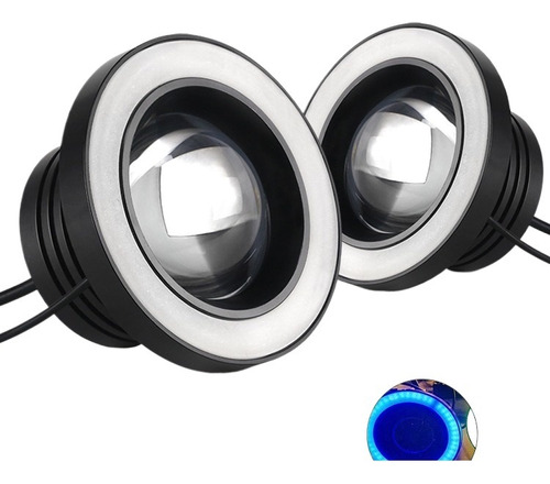 2 Faros Led Ojo De Ángel 3.5¨ 8.6cm Niebla Moto Auto 2000lm