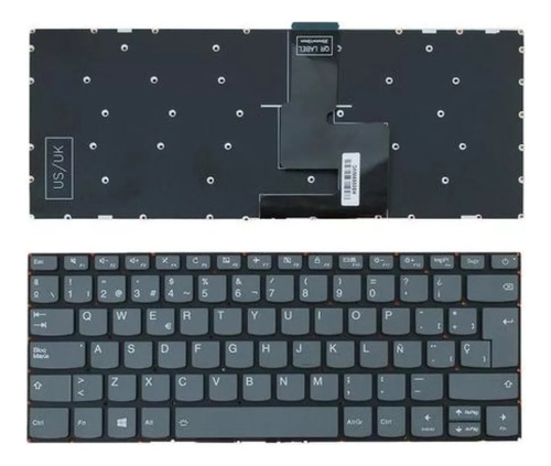 Teclado 330-14IGM Para Ideapad 330-14AST 330-14IGM 330-14IKB Español Color Gris