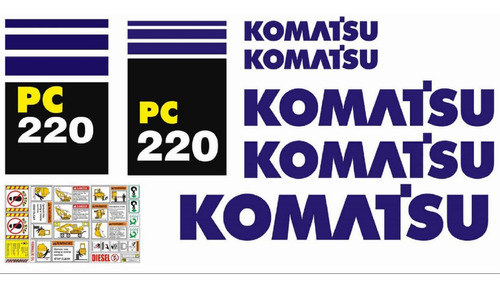 Kit De Calcomanías Para Komatsu Pc220