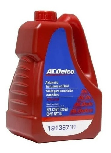 Aceite Para Transmision Automatica Acdelco Dexron Iii 5 Lts