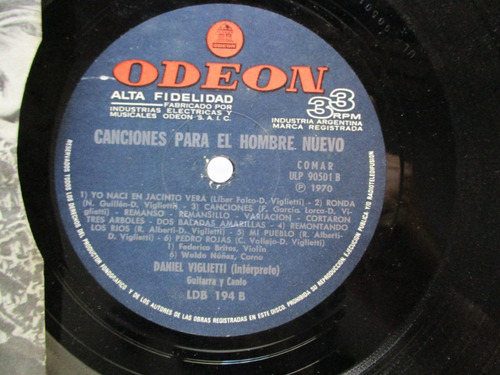 Imagen 5 de 5 de Daniel Viglietti - Canciones Para El Hombre Nuevo