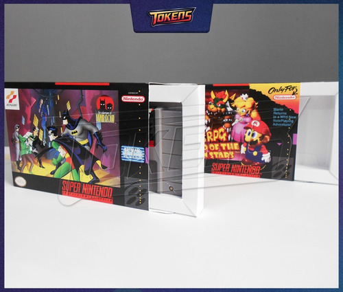 Cajas Snes Super Nintendo  Incluye Soporte Y Etiquetas