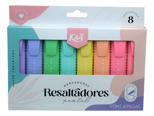 Marcatextos Norma Kiut Pastel Con 8 Piezas