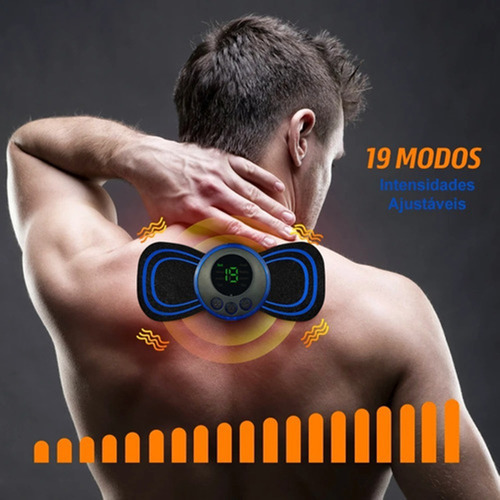 Kit 3 Massageador Portátil Recarregável Dor Pescoço Coluna