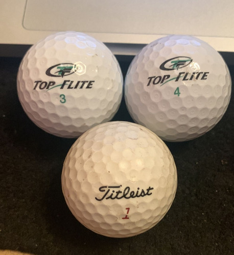 Pelotas De Golf Usadas  Fitleist 1 Y Top Flite 3 Y 4 