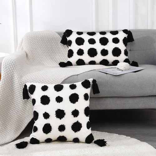 Panod Super Soft Farmhouse Decorative Plush Show Almohon Cov