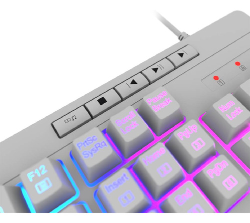 Teclado Redragon Shiva White K512w-rgb-1-sp Español