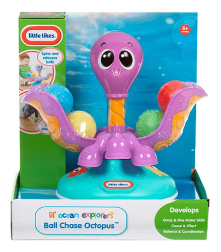 Pulpo Lanza Pelotas Little Tikes Juego Infantil - Color Pulpo Violeta