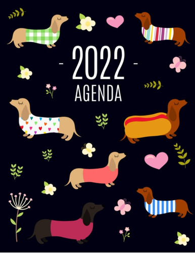 Libro: Dachshund Agenda 2022: Planificador Mensual Con Perro