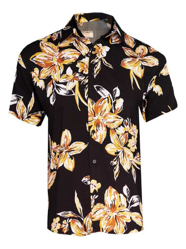 Camisa Hawaiana Hombre Verano Manga Corta Floreada