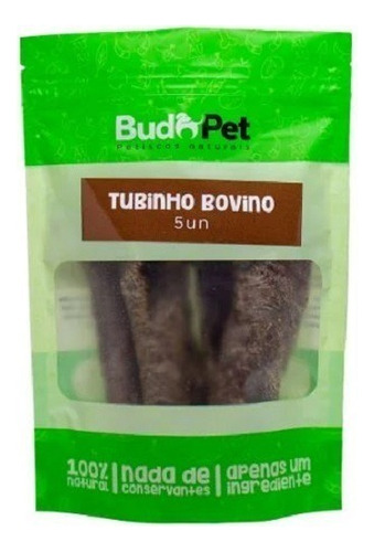 Petisco Natural P/ Cachorro Budopet Tubinho Bovino 5 Un
