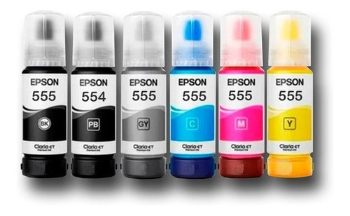 Epson Tintas Pack T555 6 Pzas De Todos Los Colores 