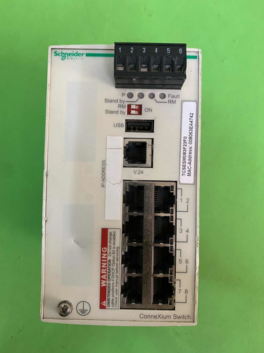 Schneider Electric Tcsesm083f23f0 Connexium Managed Switch 8 (Usado)