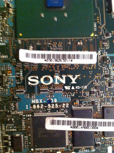 Sony Vgn S Motherboard A1075596a Mbx 109 1 862 525 22