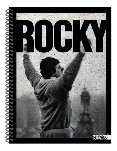 Cuaderno Mooving Rocky Balboa Universitario Semi Rigido 80h Color modelo 2 rayado