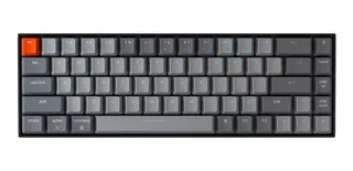 Teclado gamer bluetooth Keychron K6 QWERTY Gateron Blue inglés US color negro con luz RGB