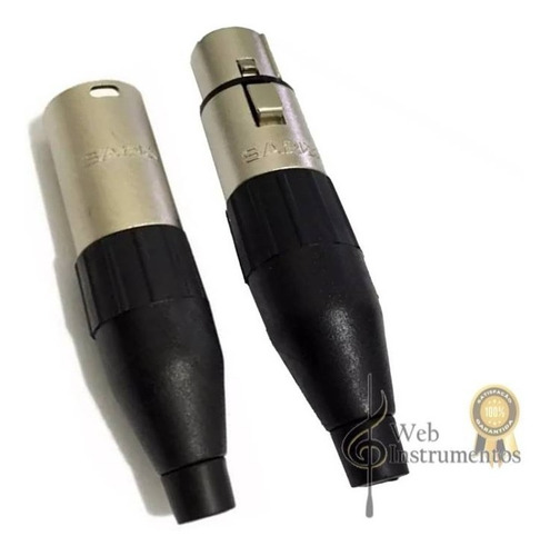 Imagem 1 de 3 de 04 Plug Xlr Canon Femea + 04 Xlr Macho - Santo Angelo Sa2x