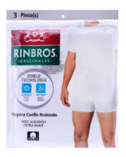 Rinbros Playera Cuello Redondo Paquete De 3 Piezas