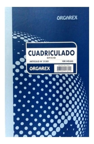 Libro De Actas 100 Hojas Cuadriculado Foliado Orgarex Color Blanco