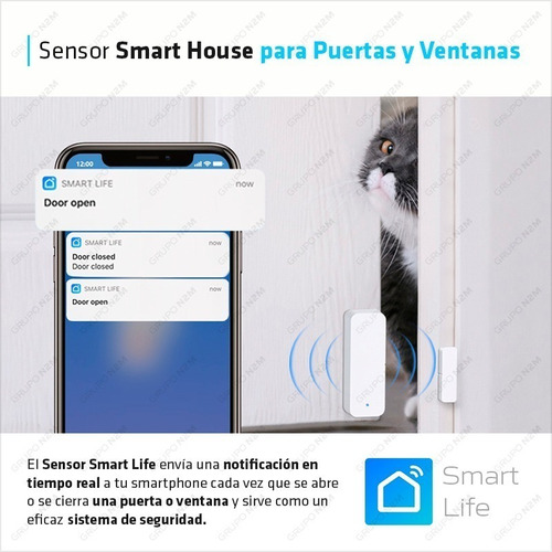 Imagen 3 de 10 de Sensor Inteligente Wifi P/ Puertas Ventanas Dm-23 Domotica