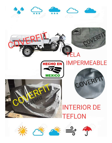 Funda Impermeable Para Motocarro Dazon Sin Cabina